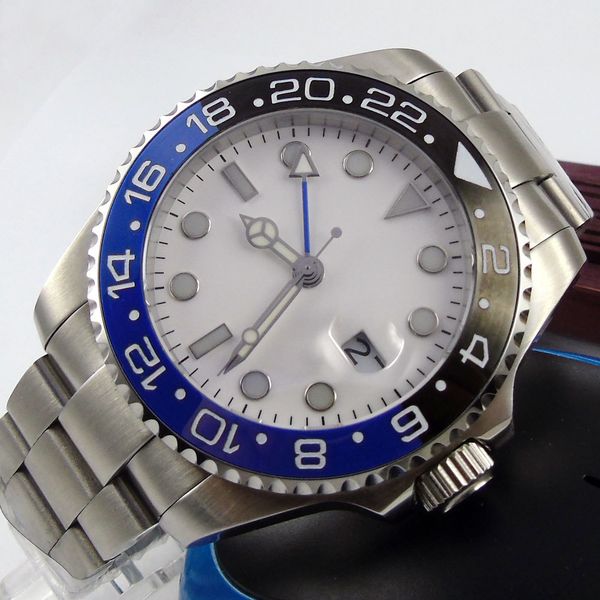 40mm white sterile dial sapphire glass date light-emitting steel bracelet goes automatic clock, Slivery;brown
40mm white sterile dial sapphire glass date light-emitting steel bracelet goes automatic clock, Slivery;brown