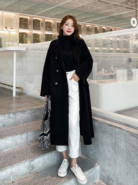 women's wool & blends black double-sided tweed coat middle and long style 2021 autumn winter high-end cashmere temperament small
women's wool & blends black double-sided tweed coat middle and long style 2021 autumn winter high-end cashmere temperament small