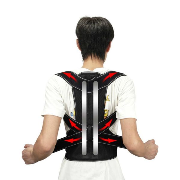 back support posture brace corset clavicle sslouching and hunching adjustable corrector, Black;blue
back support posture brace corset clavicle sslouching and hunching adjustable corrector, Black;blue