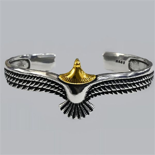 bangle personality creative vintage bracelet men and women domineering eagle feather opening women's hand bracelets wholesale, Black
bangle personality creative vintage bracelet men and women domineering eagle feather opening women's hand bracelets wholesale, Black