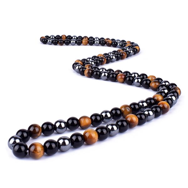 hematite tiger eye beaded necklaces men fashion natural onyxs necklaces women for magnetic health protection jewelry, Silver
hematite tiger eye beaded necklaces men fashion natural onyxs necklaces women for magnetic health protection jewelry, Silver