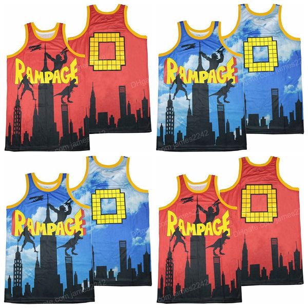city the video game retro 0 rampage basketball jersey skyline red blue all stitched sport breathable quality, Black
city the video game retro 0 rampage basketball jersey skyline red blue all stitched sport breathable quality, Black