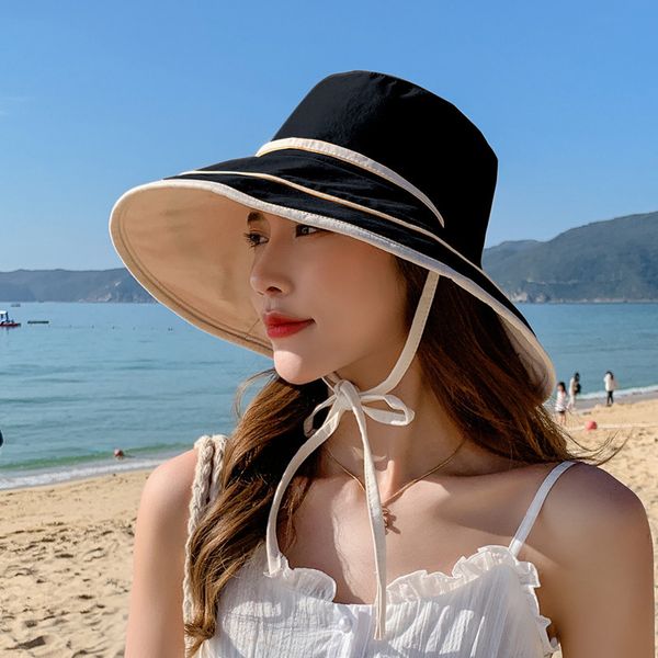 fisherman's hat female cover face sun visor big cornice hat korean versatile black lady sun visor double side sun hat, Blue;gray
fisherman's hat female cover face sun visor big cornice hat korean versatile black lady sun visor double side sun hat, Blue;gray