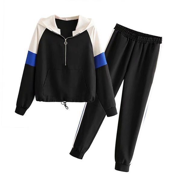 women's tracksuits tracksuit women casual 2 piece set fashion patchwork hooded hoodies outfits elastic waist long sweatpants sprot wear, Gray
women's tracksuits tracksuit women casual 2 piece set fashion patchwork hooded hoodies outfits elastic waist long sweatpants sprot wear, Gray