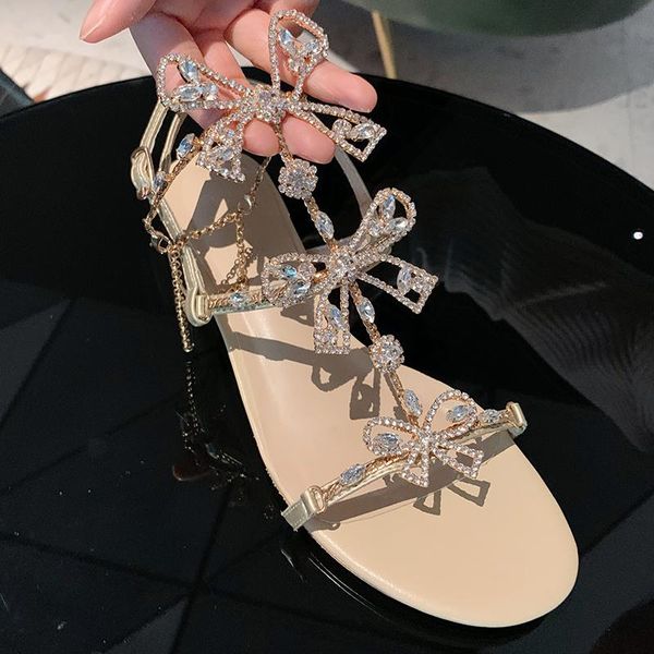 dress shoes woman sandals butterfly knot decor gladiator bling crystal embellished women buckle strap gold metal chain sandalias, Black
dress shoes woman sandals butterfly knot decor gladiator bling crystal embellished women buckle strap gold metal chain sandalias, Black