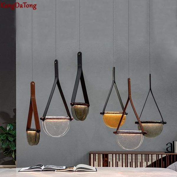 pendant lamps nordic creative leather handmade glass led chandelier designer living room bedroom dining personalized decorative lights
pendant lamps nordic creative leather handmade glass led chandelier designer living room bedroom dining personalized decorative lights