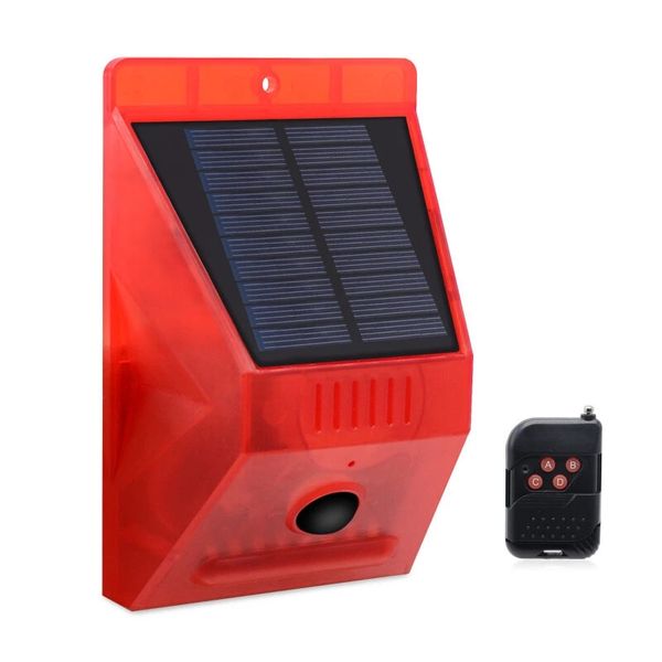 solar/usb powered alarm light remote control human body induction infrared 129db sound and flashing strobe anti-theft
solar/usb powered alarm light remote control human body induction infrared 129db sound and flashing strobe anti-theft