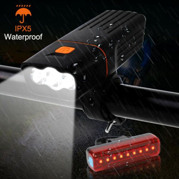 bike lights mtb rechargeable t6 led bicycle usb front rear headlight tail light set waterproof simple loading and unloading
bike lights mtb rechargeable t6 led bicycle usb front rear headlight tail light set waterproof simple loading and unloading