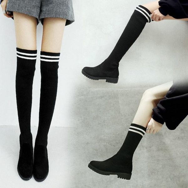 boots 2021 knee-high women's thick heel slim knitting sock winter plus velvet stretch ladies autumn ankle, Black
boots 2021 knee-high women's thick heel slim knitting sock winter plus velvet stretch ladies autumn ankle, Black