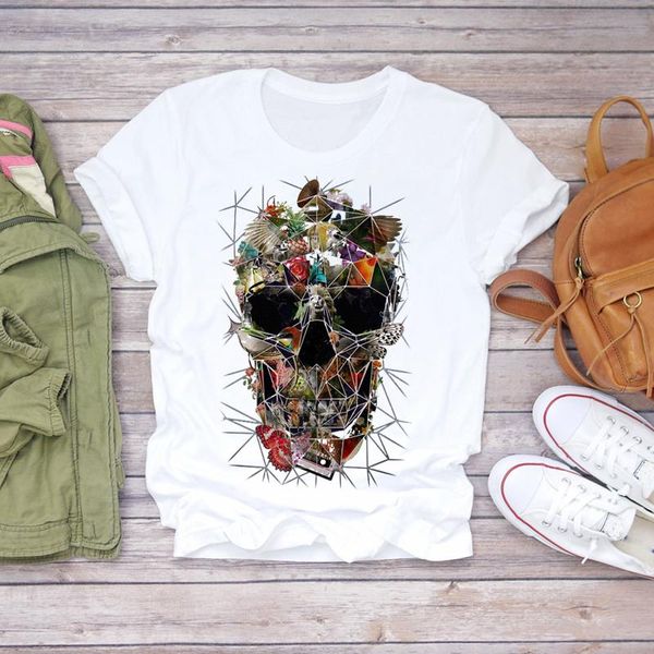 women 2021 summer fashion skull butterfly plant short sleeve lady t-shirts t shirt ladies womens graphic female tee t-shirt women's, White
women 2021 summer fashion skull butterfly plant short sleeve lady t-shirts t shirt ladies womens graphic female tee t-shirt women's, White