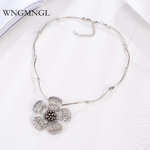 pendant necklaces wngmngl 2021 women necklace vintage antique sliver color flower for statement sweater fashion jewelry, Silver
pendant necklaces wngmngl 2021 women necklace vintage antique sliver color flower for statement sweater fashion jewelry, Silver
