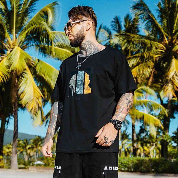 tee 2021 summer fashion oversized printing t male Loops Fat man's tops Crew's neck cotton shirt, White;black
tee 2021 summer fashion oversized printing t male Loops Fat man's tops Crew's neck cotton shirt, White;black
