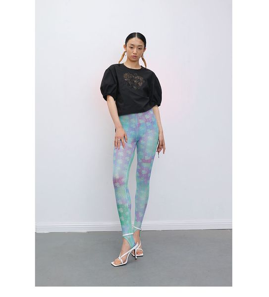 casual print hit color ladies'pants thin waist elastic booty cut fancy prints ladies' pants, White
casual print hit color ladies'pants thin waist elastic booty cut fancy prints ladies' pants, White