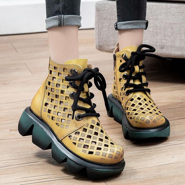 johnature genuine leather women sandals summer shoes lace-up retro wedges hollow 2021 handmade concise platform dress, Black
johnature genuine leather women sandals summer shoes lace-up retro wedges hollow 2021 handmade concise platform dress, Black
