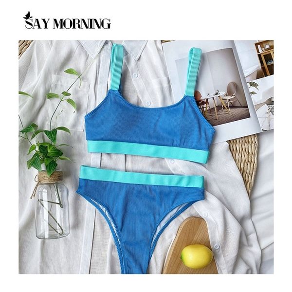 say morning new high waist swimwear bikini womens swimsuits push up biquini shiny splicing bikinis high cut bathing suits, White;black
say morning new high waist swimwear bikini womens swimsuits push up biquini shiny splicing bikinis high cut bathing suits, White;black