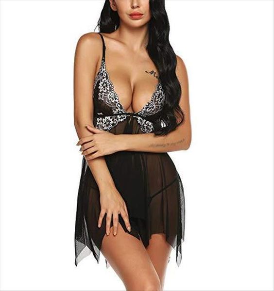 mesh perspective sling pajamas fun women sleepwear suit v neck contrast color nightdress thong super suits, Black;red
mesh perspective sling pajamas fun women sleepwear suit v neck contrast color nightdress thong super suits, Black;red