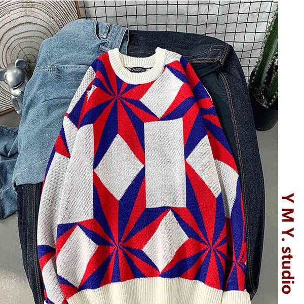 Fashion Sweater Autumn and Winter Men's National Style Geometric Pattern Round Neck Youth Leisure Coat, Red
Fashion Sweater Autumn and Winter Men's National Style Geometric Pattern Round Neck Youth Leisure Coat, Red