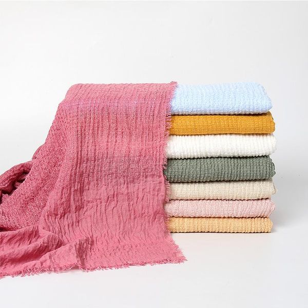 scarves est tassel wrinkle scarf plain large size ladies cotton shawls solid color headband muslim women hijabs soft wraps 1pc retail, Blue;gray
scarves est tassel wrinkle scarf plain large size ladies cotton shawls solid color headband muslim women hijabs soft wraps 1pc retail, Blue;gray