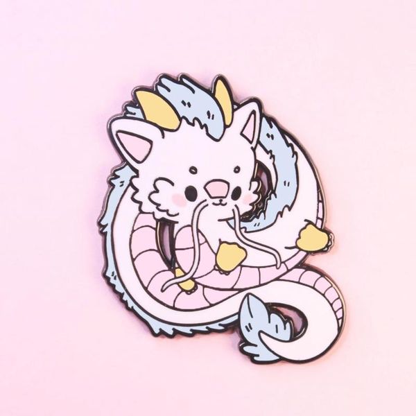 pins, brooches spirited aways cute hard enamel pin kawaii little white dragon lapel fashion cartoon animal brooch miyazaki hayaos fans gift, Gray
pins, brooches spirited aways cute hard enamel pin kawaii little white dragon lapel fashion cartoon animal brooch miyazaki hayaos fans gift, Gray
