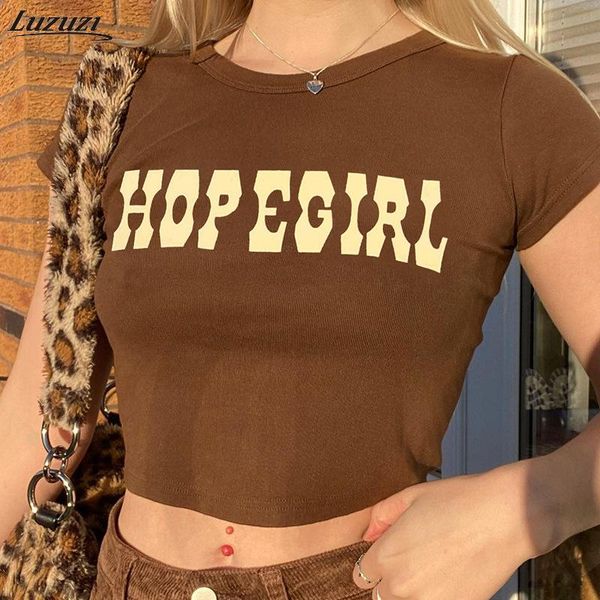 luzuzi vintage letter print crop women casual short sleeve cotton pullover tees summer slim streetwear t-shirt woman women's, White
luzuzi vintage letter print crop women casual short sleeve cotton pullover tees summer slim streetwear t-shirt woman women's, White