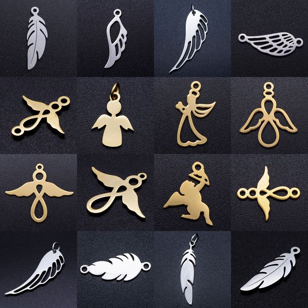 5pcs/lot angel wing diy charms wholesale 100% stainless steel angels cupid connectors charm bohemia leather jewelry pendant, Bronze;silver
5pcs/lot angel wing diy charms wholesale 100% stainless steel angels cupid connectors charm bohemia leather jewelry pendant, Bronze;silver
