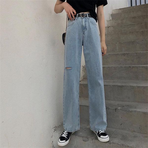 hzirip vintage female chic 2021 thin high waist slim retro loose denim all match trousers women straight elastic jeans pants women's, Blue
hzirip vintage female chic 2021 thin high waist slim retro loose denim all match trousers women straight elastic jeans pants women's, Blue