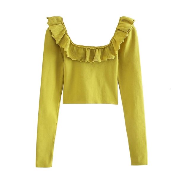 women's sweaters women elegant slash neck ruffles yellow za short chic ladies casual long sleeve autumn knitted cascade pullover r, White;black
women's sweaters women elegant slash neck ruffles yellow za short chic ladies casual long sleeve autumn knitted cascade pullover r, White;black