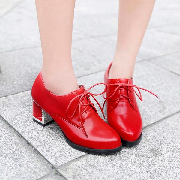 dress shoes big size 31-48 2021 spring & autumn fashion cozy women lace-up pointed toe square heels med pumps 4 colors, Black
dress shoes big size 31-48 2021 spring & autumn fashion cozy women lace-up pointed toe square heels med pumps 4 colors, Black