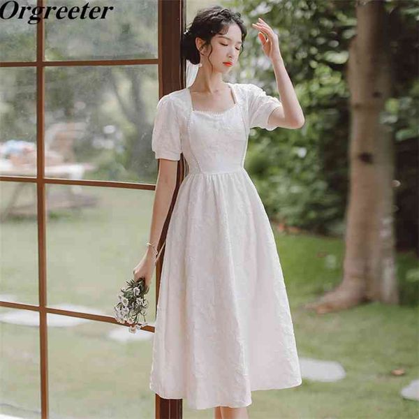 summer retro embossed puff sleeve puffy dress for women square collar beaded slim white jacquard robe femme 210602, Black;gray
summer retro embossed puff sleeve puffy dress for women square collar beaded slim white jacquard robe femme 210602, Black;gray