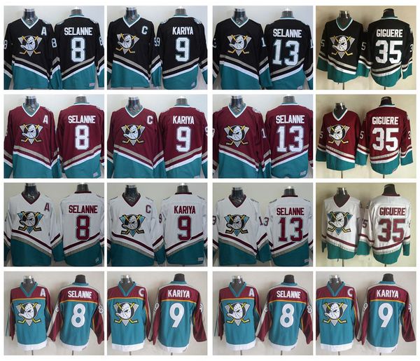vintage anaheim mighty ducks hockey jerseys 8 teemu selanne 9 paul kariya 35 jean-sebastien giguere 13 selanne 1998 ccm jersey, Black;red
vintage anaheim mighty ducks hockey jerseys 8 teemu selanne 9 paul kariya 35 jean-sebastien giguere 13 selanne 1998 ccm jersey, Black;red