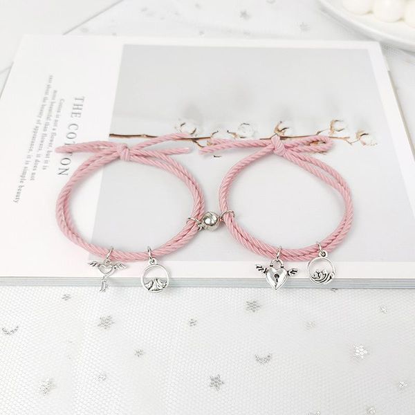 charm bracelets 2pcs couple bracelet with lock key elastic hair rope paired braslet cute wing lovers braclet magnet friendship brazalete, Golden;silver
charm bracelets 2pcs couple bracelet with lock key elastic hair rope paired braslet cute wing lovers braclet magnet friendship brazalete, Golden;silver