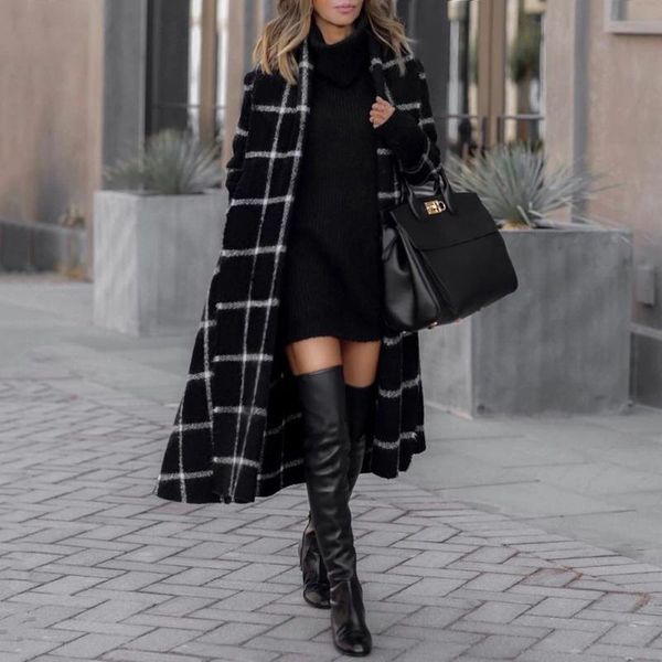 women's wool & blends long plaid coat 2021 women elegant office ladies casual oversize black winter warm outwear vintage woolen belt
women's wool & blends long plaid coat 2021 women elegant office ladies casual oversize black winter warm outwear vintage woolen belt