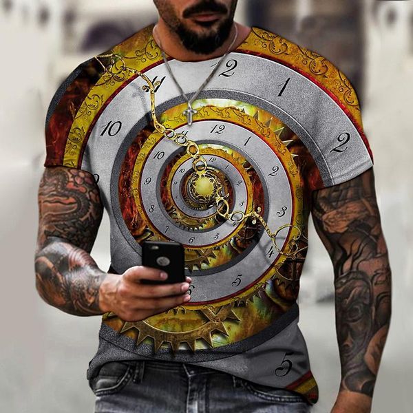 men's t-shirts clock t-shirt metal casual swirl design personalized mechanical 3d geometric comfortable loose, White;black
men's t-shirts clock t-shirt metal casual swirl design personalized mechanical 3d geometric comfortable loose, White;black