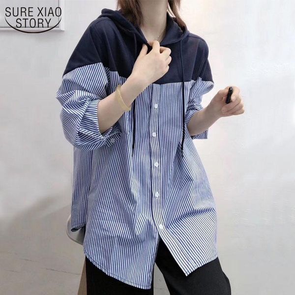 women's hoodies & sweatshirts 2021 autumn hooded striped stitching shirt female korean style loose women drawstring plus size 11943, Black
women's hoodies & sweatshirts 2021 autumn hooded striped stitching shirt female korean style loose women drawstring plus size 11943, Black