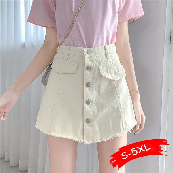 denim shorts skirts women summer a line wrap high waist jeans plus size 5xl 100kg can wear single breasted women's, White;black
denim shorts skirts women summer a line wrap high waist jeans plus size 5xl 100kg can wear single breasted women's, White;black