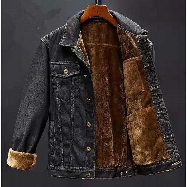 men's jackets fashion velvet black denim jacket men autumn winter gold thickened coat slim turn down collar cotton clothes uehw, Black;brown
men's jackets fashion velvet black denim jacket men autumn winter gold thickened coat slim turn down collar cotton clothes uehw, Black;brown