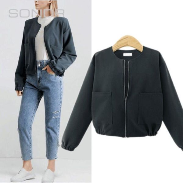 women's jackets autumn style super fire fashion elegant temperament loose jacket zipper solid color short full casual, Black;brown
women's jackets autumn style super fire fashion elegant temperament loose jacket zipper solid color short full casual, Black;brown