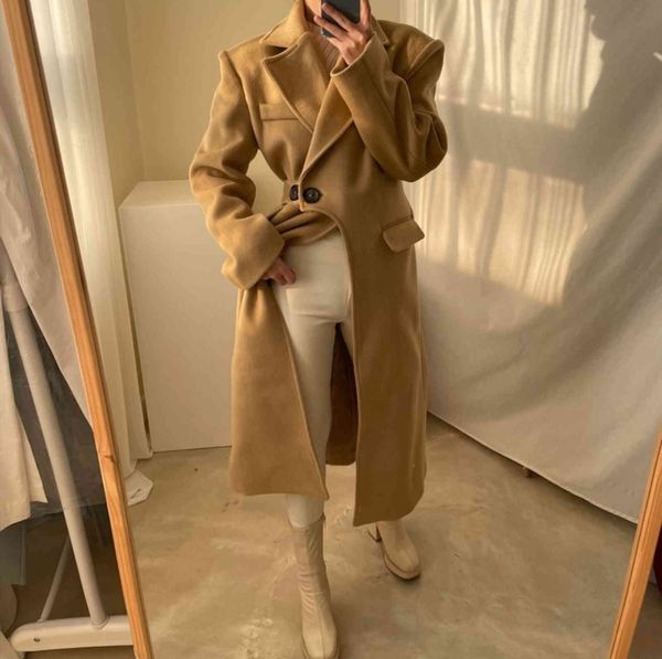 women's jackets woolen windbreaker korean overcoat jacket coats autumn and winter long chic irregular one buckle fashion retro cardigan, Black;brown
women's jackets woolen windbreaker korean overcoat jacket coats autumn and winter long chic irregular one buckle fashion retro cardigan, Black;brown