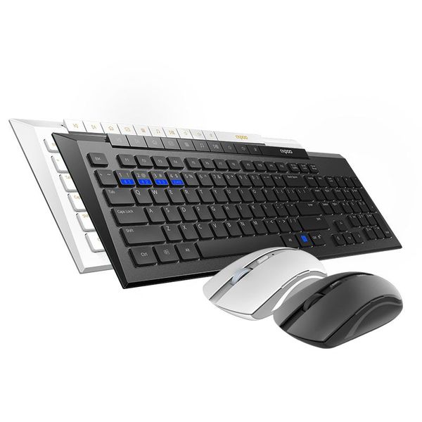 rapoo 8200m multi-mode silent wireless keyboard mouse combos bluetooth 3.0/4.0 rf 2.4g switch between 3 devices connection
rapoo 8200m multi-mode silent wireless keyboard mouse combos bluetooth 3.0/4.0 rf 2.4g switch between 3 devices connection