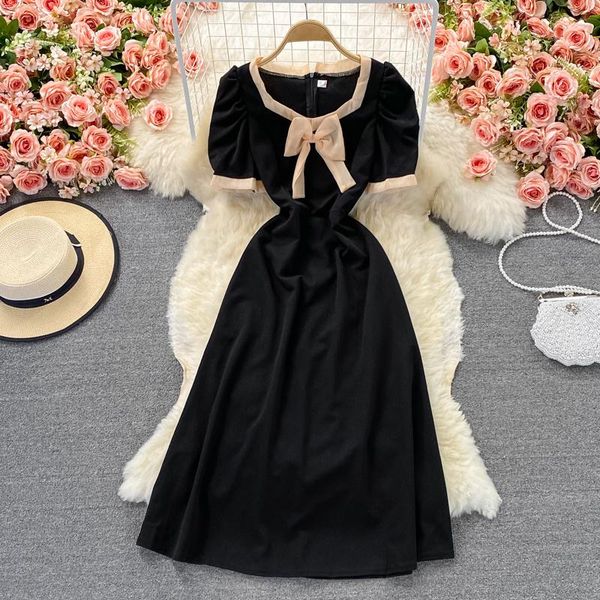 casual dresses black square neck bubble sleeve dress women's summer french hepburn celebrity high waist slim, Black;gray
casual dresses black square neck bubble sleeve dress women's summer french hepburn celebrity high waist slim, Black;gray