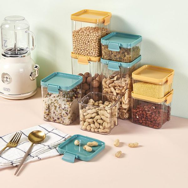 460/700/950/1300ml storage container plastic kitchen refrigerator noodle box multigrain tank transparent sealed can bottles & jars
460/700/950/1300ml storage container plastic kitchen refrigerator noodle box multigrain tank transparent sealed can bottles & jars