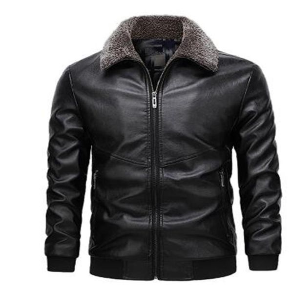men's jackets fashion winter warm fur collar thicken leather jacket long sleeve zipper outwear coat overcoats, Black;brown
men's jackets fashion winter warm fur collar thicken leather jacket long sleeve zipper outwear coat overcoats, Black;brown