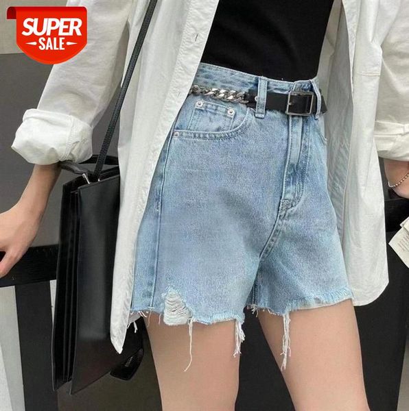 li zhiqi high waist chain belt denim shorts korean version of raw edge loose short wide-leg pants 110711 #ka8f, Black;gray 
li zhiqi high waist chain belt denim shorts korean version of raw edge loose short wide-leg pants 110711 #ka8f, Black;gray