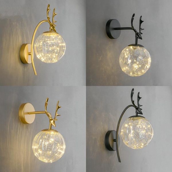 wall lamp nordic antlers starry sky led modern glass lampshade living room decoration beside stair light decor
wall lamp nordic antlers starry sky led modern glass lampshade living room decoration beside stair light decor