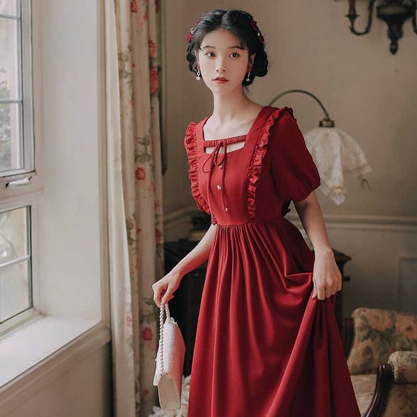 vintage temperament dresses for women solid sweet cute fungus patchwork design elegant fresh vestido feminino 210525, Black;gray
vintage temperament dresses for women solid sweet cute fungus patchwork design elegant fresh vestido feminino 210525, Black;gray