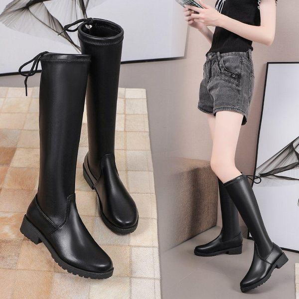 boots women long over the knee ladies luxury fashion autumn winter shoes platform woman slip on boot, Black
boots women long over the knee ladies luxury fashion autumn winter shoes platform woman slip on boot, Black