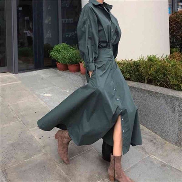 south korea ins autumn wild retro street style lapel mid-length waist slim shirt-style long-sleeved dress 210429, Black;gray
south korea ins autumn wild retro street style lapel mid-length waist slim shirt-style long-sleeved dress 210429, Black;gray