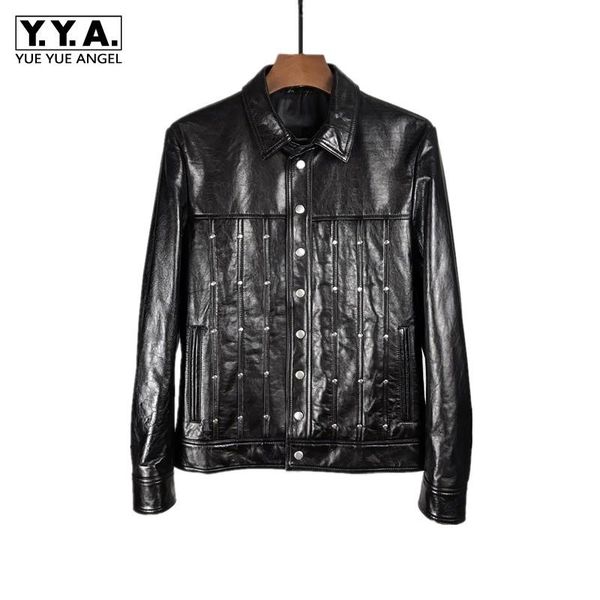 genuine leather manual rivet mens hip hop jackets black short wide-waisted turn-down collar single breasted streetwear coat men's & fau
genuine leather manual rivet mens hip hop jackets black short wide-waisted turn-down collar single breasted streetwear coat men's & fau