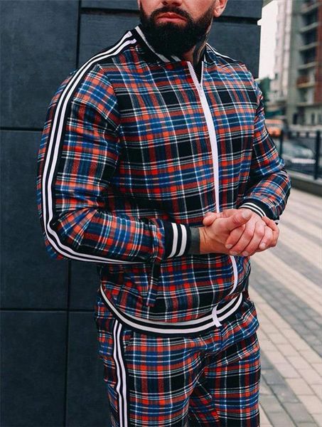 spring and autumn high street men tracksuits gentleman sportswear suit jacket sports fashion plaid two piece leisure, Gray
spring and autumn high street men tracksuits gentleman sportswear suit jacket sports fashion plaid two piece leisure, Gray