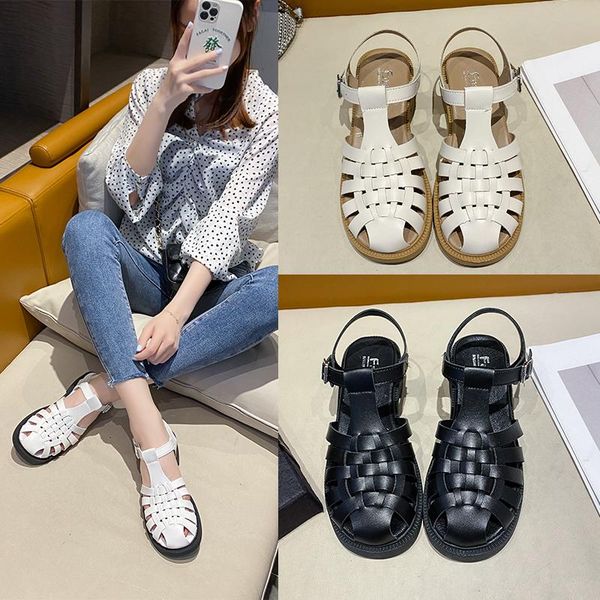 sandals retro woman shoes all-match closed toe breathable med summer heels suit female beige original fashion medium gladiator g, Black
sandals retro woman shoes all-match closed toe breathable med summer heels suit female beige original fashion medium gladiator g, Black